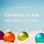 Image of Ornaments in the sand depicting Christmas in July.